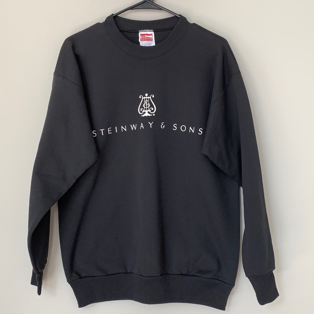 Hanes comfort blend sweatshirt "Steinway & Sons" graphic long sleeve adult large